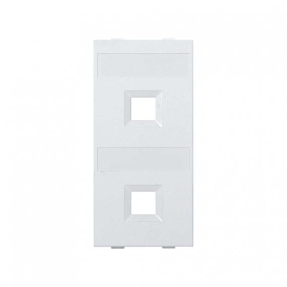 Фотография товара 'Simon S076B-9 Модуль S прямой на 2 разъема RJ45 без шторок'