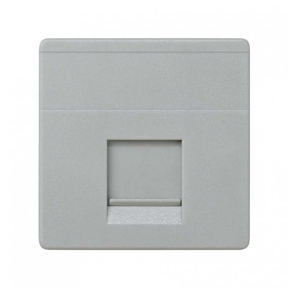 Фотография товара 'Simon 27087-37 Накладка прямая со шторкой на 1 разъем RJ45'