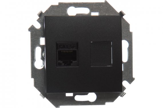 Фотография товара 'Simon 1591551-038 Розетка информационная RJ45 Cat.5e UTP (AMP)'