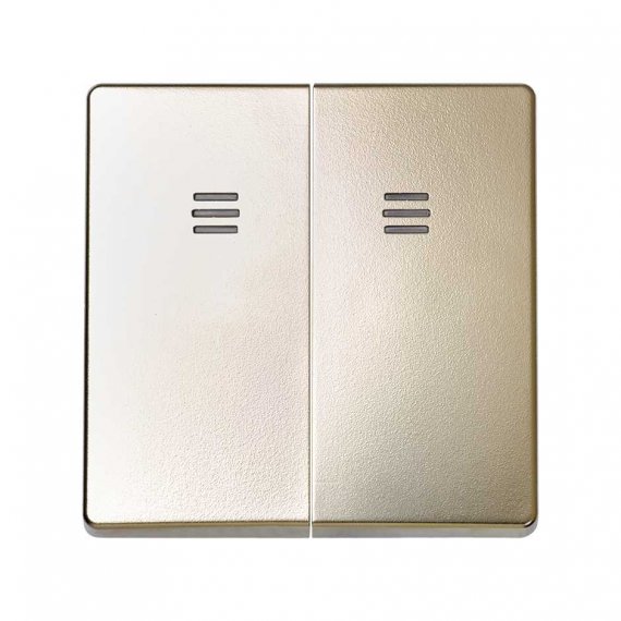 Фотография товара 'Simon 8202025-034 Клавиша двойная для вык-ля с голубой подсв., шампань, S82'