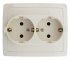 Фотография товара 'Simon 1590456-031 Розетка двойная моноблок Schuko 2x2Р+Е, 16A 250В'