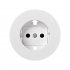 Фотография товара 'Simon 88041-60 Накладка со шторками для розетки Schuko 2Р+Е, белый, S88'