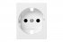 Фотография товара 'Simon 82041-50 Накладка со шторками для розетки Schuko 2Р+Е, белый, S82Centr'