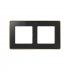 Фотография товара 'Simon 8201620-394 Рамка на 2 поста, мат.черный/металл.шампань, S82D'