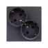 Фотография товара 'Simon 2450459-038 Розетка двойная Schuko 2х2Р+Е, 16A 250В'