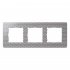 Фотография товара 'Simon 8200630-211 Рамка на 3 поста, горошины на сером/белый, S82D'