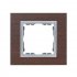 Фотография товара 'Simon 82917-65 Рамка на 1 пост, дерево, венге/алюминий, S82N'