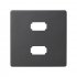 Фотография товара 'Simon 8201090-038 Накладка для розетки 2хUSB 2.0, графит, S82'