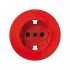 Фотография товара 'Simon 88041-67 Накладка со шторками для розетки Schuko 2Р+Е красного цвета S88'