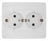 Фотография товара 'Simon 1590451-030 Розетка двойная моноблок со шторками Schuko 2x2Р+Е, 16A 250В'