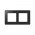 Фотография товара 'Simon 8201620-344 Рамка на 2 поста, мат.черный/металл.хром, S82D'