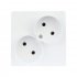 Фотография товара 'Simon 2450457-030 Розетка двойная 2x2Р, 16A 250В'