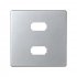 Фотография товара 'Simon 8201090-093 Накладка для розетки 2хUSB 2.0, мат.алюминий, S82D'