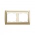 Фотография товара 'Simon 82724-34 Рамка на 2 поста, металл, шампань/сл.кость, S82'