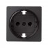 Фотография товара 'Simon 82043-38 Накладка со шторками для розетки уменьш.глубины Schuko 2Р+Е, графит, S82'